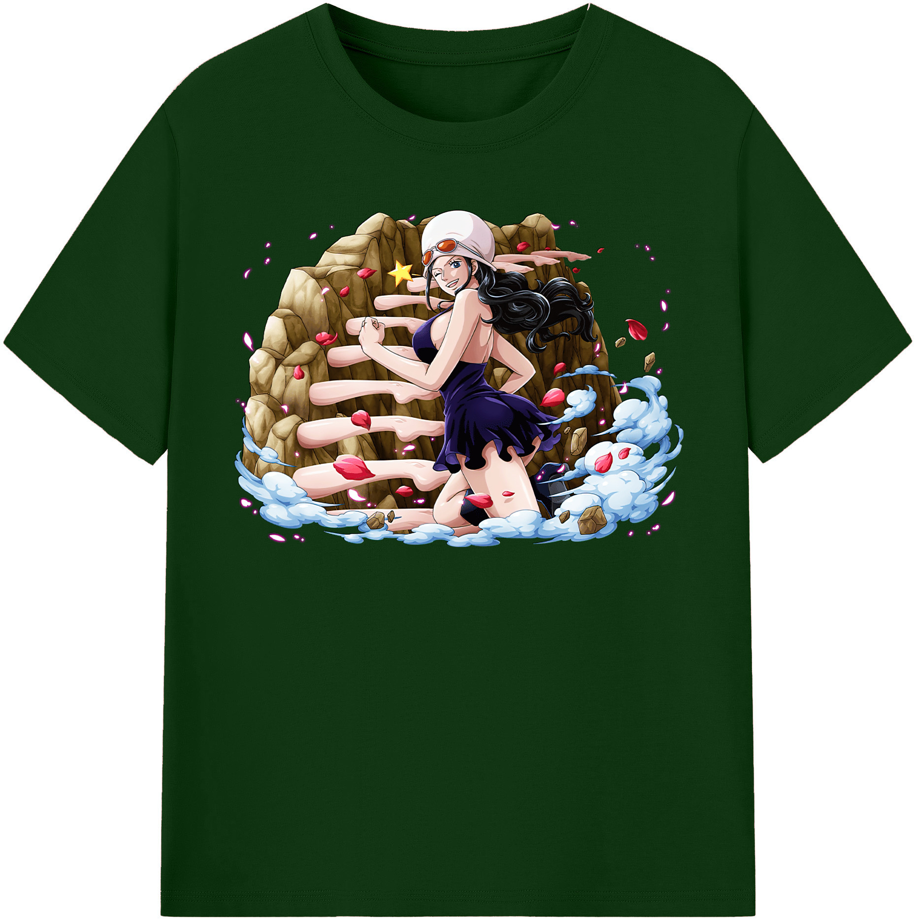 ワンピース ニコ・ロビン ONE PIECE Nico Robin 綿100％半袖Tシャツ（フロントプリント）